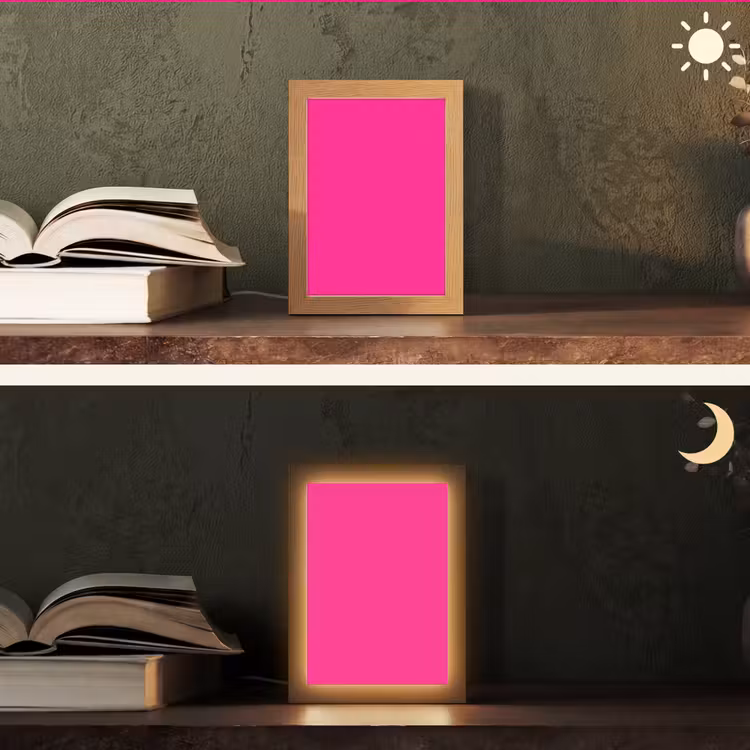 Hot - Fuchsia - Roze Light Box met kabel (Tafellamp) klein 925 -sfeer3