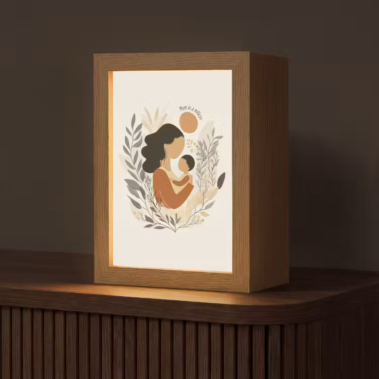 Illustratie - Quote - Moeder Light Box met kabel (Tafellamp) klein -z3d_website