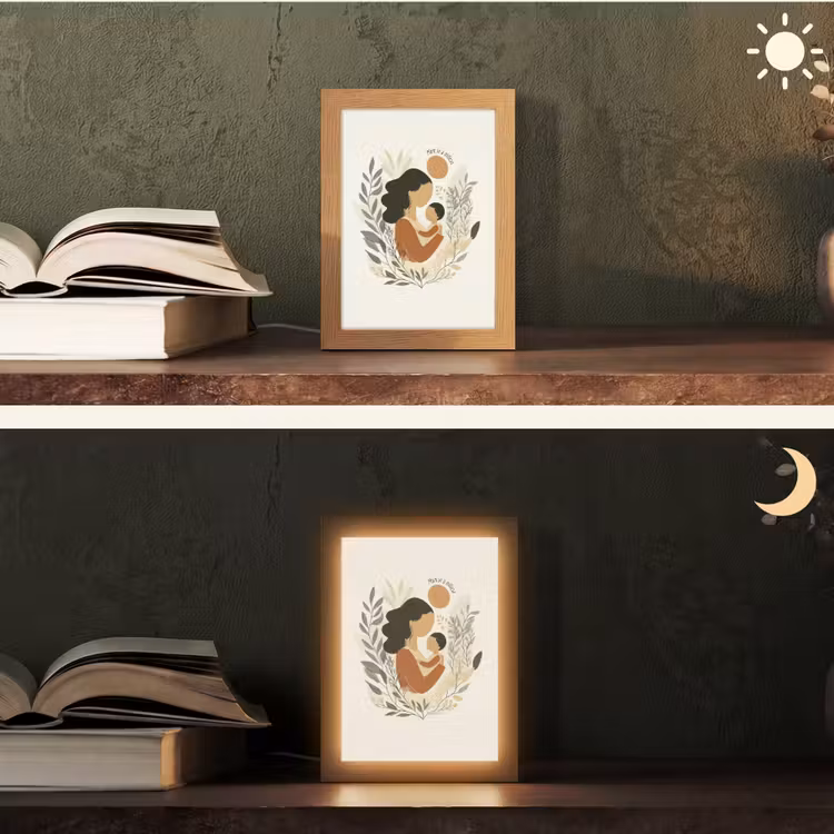 Illustratie - Quote - Moeder Light Box met kabel (Tafellamp) klein -sfeer3