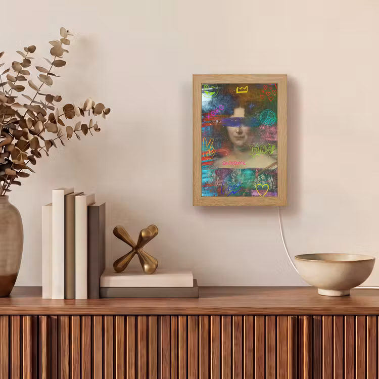 Johanna Henriette Engelen - Dubois Drahonet - Graffiti Light Box met kabel (Tafellamp) klein -sfeer2