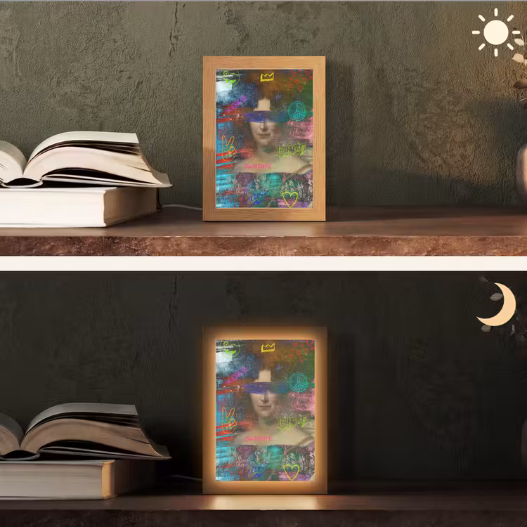 Johanna Henriette Engelen - Dubois Drahonet - Graffiti Light Box met kabel (Tafellamp) klein -sfeer3