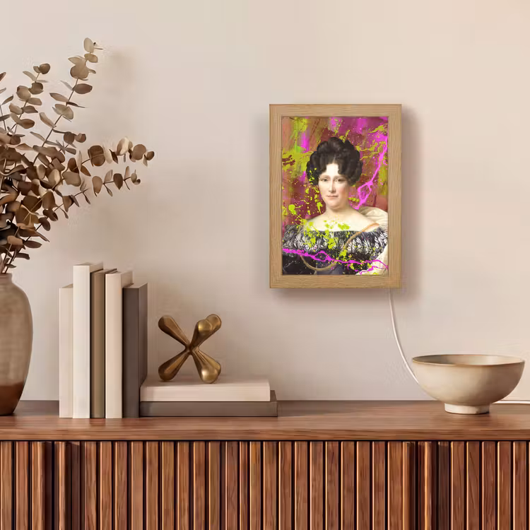 Johanna Henriette Engelen - Dubois Drahonet - Neon Light Box met kabel (Tafellamp) klein -sfeer2