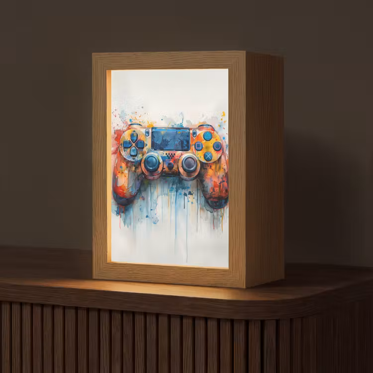 Kinder- en tiener kamer - Gaming - Game controller Light Box met kabel (Tafellamp) klein -z3d_website