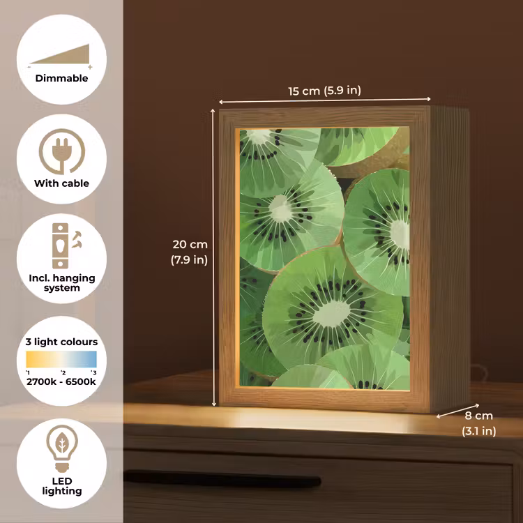 Kiwi - Groen - Pitten Light Box met kabel (Tafellamp) klein -USP_EN