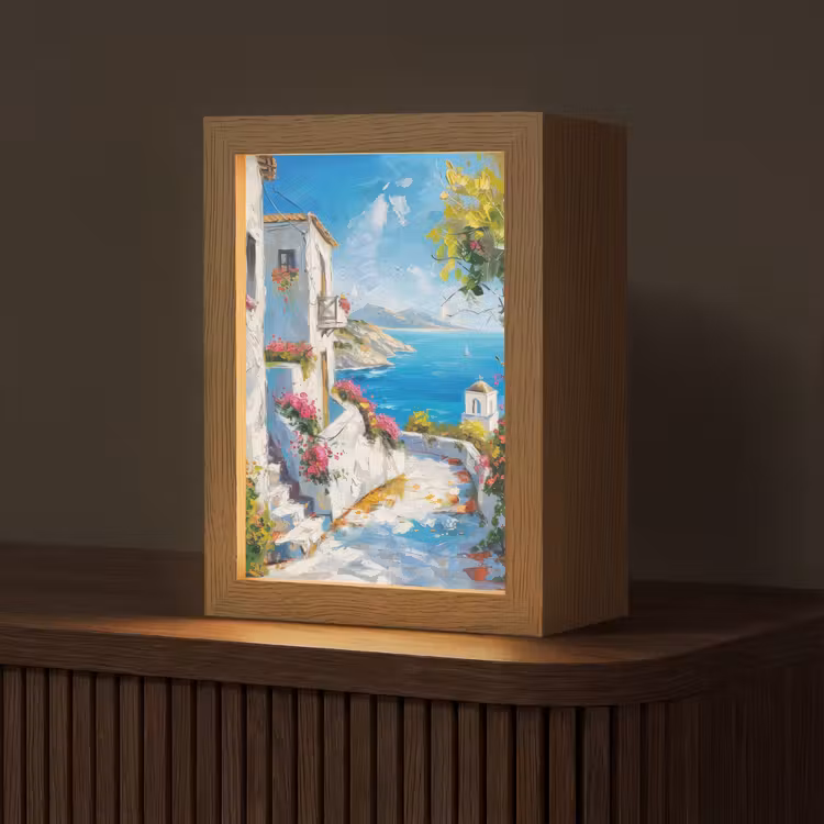 Landschap - Bloemen - Natuur - Zomer Light Box met kabel (Tafellamp) klein -z3d_website