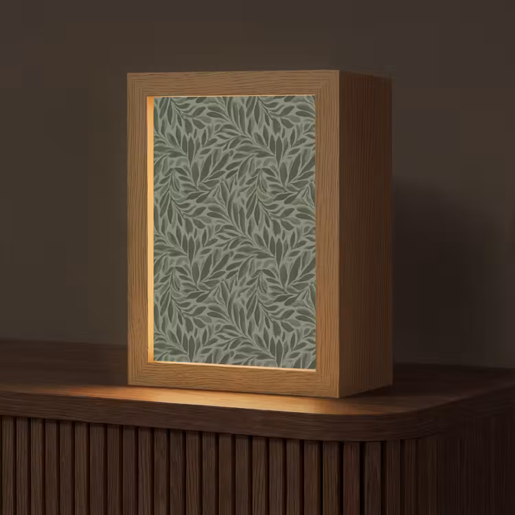 Bladeren - Organisch - Groen Light Box met kabel (Tafellamp) klein 925 -z3d_website