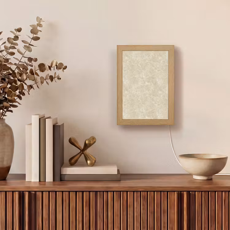 Lichtbeige - Marmer - Diffusie adering Light Box met kabel (Tafellamp) klein 925 -sfeer2