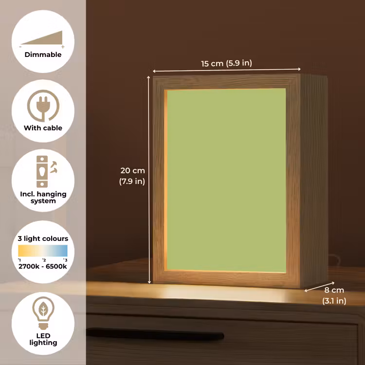 Lime - Glow - Groen Light Box met kabel (Tafellamp) klein 925 -USP_EN