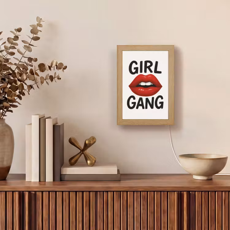Lip - Girl - Rood - Letters Light Box met kabel (Tafellamp) klein -sfeer2