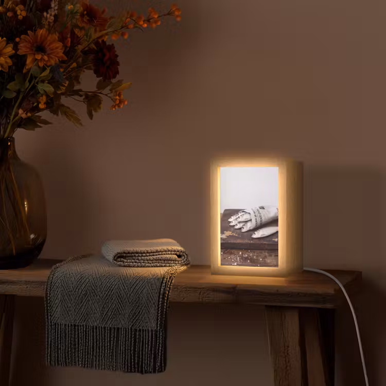 Table Lamp - Little Sardine - newspaper - cutting board - Sardientje - krant - snijplank Light Box met kabel (Tafellamp) klein