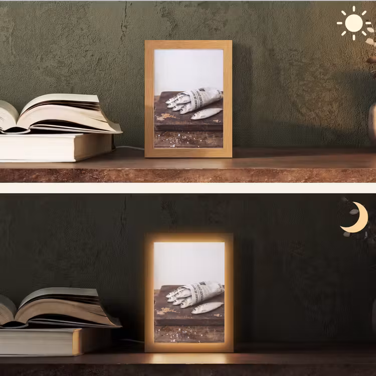 Table Lamp - Little Sardine - newspaper - cutting board - Sardientje - krant - snijplank Light Box met kabel (Tafellamp) klein