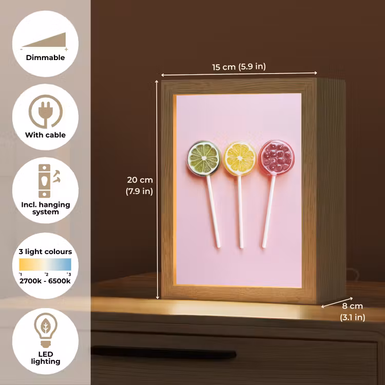 Lolly - Snoep - Citrus Light Box met kabel (Tafellamp) klein -USP_EN