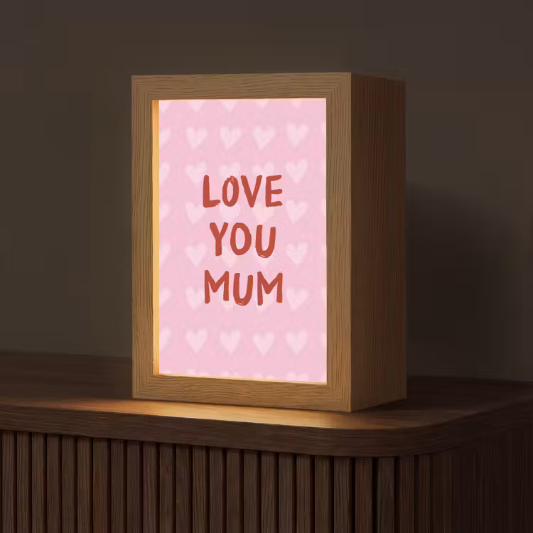 Love - Quote - Moeder - Rood Light Box met kabel (Tafellamp) klein -z3d_website