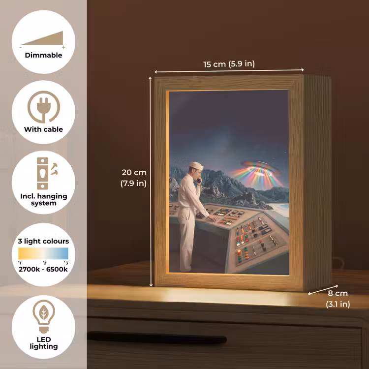 Table Lamp - Man - Control Room - Beach - Man - Controlekamer - Strand Light Box met kabel (Tafellamp) klein