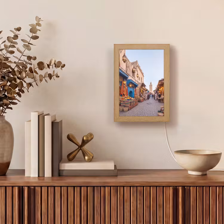 Table Lamp - Market - Oriental - Colorful - Markt - Oosters - Kleurrijk Light Box met kabel (Tafellamp) klein