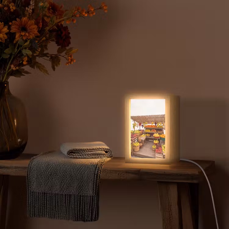 Table Lamp - Market Stall - Fruit - Fresh - Marktkraam - Fruit - Vers Light Box met kabel (Tafellamp) klein