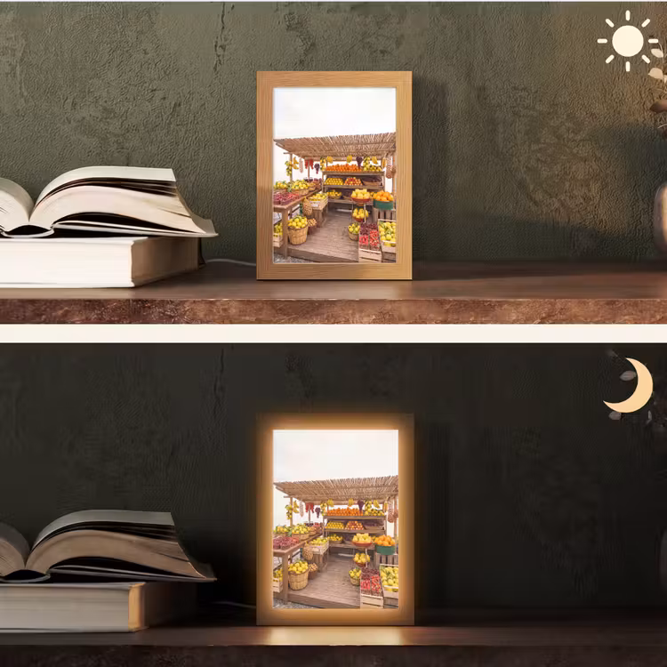 Table Lamp - Market Stall - Fruit - Fresh - Marktkraam - Fruit - Vers Light Box met kabel (Tafellamp) klein