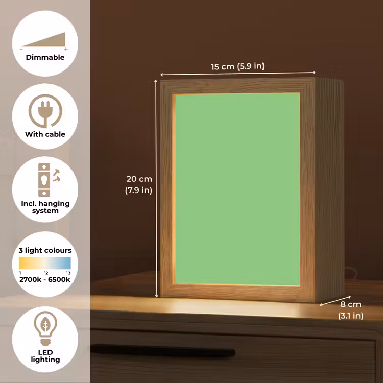 Meadow - Green - Groen Light Box met kabel (Tafellamp) klein 925 -USP_EN