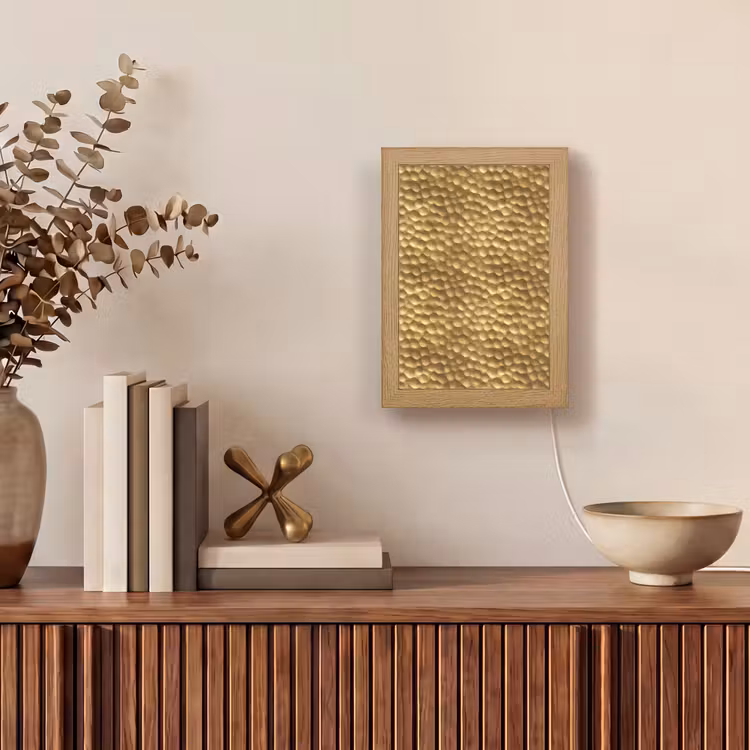 Metaal - Dynamisch - Goud Light Box met kabel (Tafellamp) klein 925 -sfeer2
