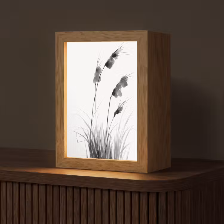 Minimalistisch - Stelen - Wit Light Box met kabel (Tafellamp) klein -z3d_website