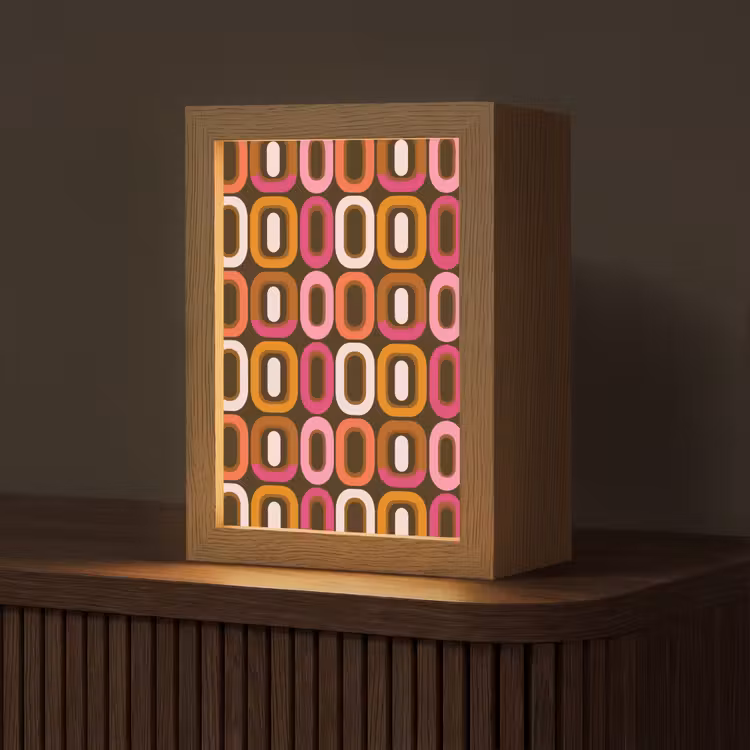 Modern - Retro - Kleurrijk Light Box met kabel (Tafellamp) klein 925 -z3d_website