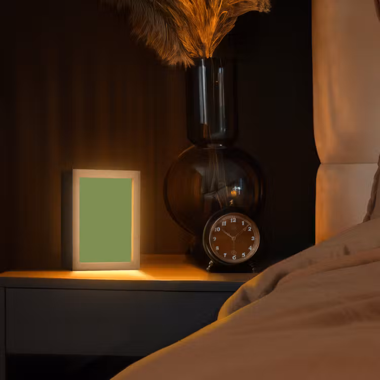 Moss - Green - Groen Light Box met kabel (Tafellamp) klein 925 -sfeer1