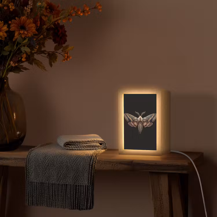 Mot - Oosterse patronen - Sierlijk Light Box met kabel (Tafellamp) klein -sfeer4