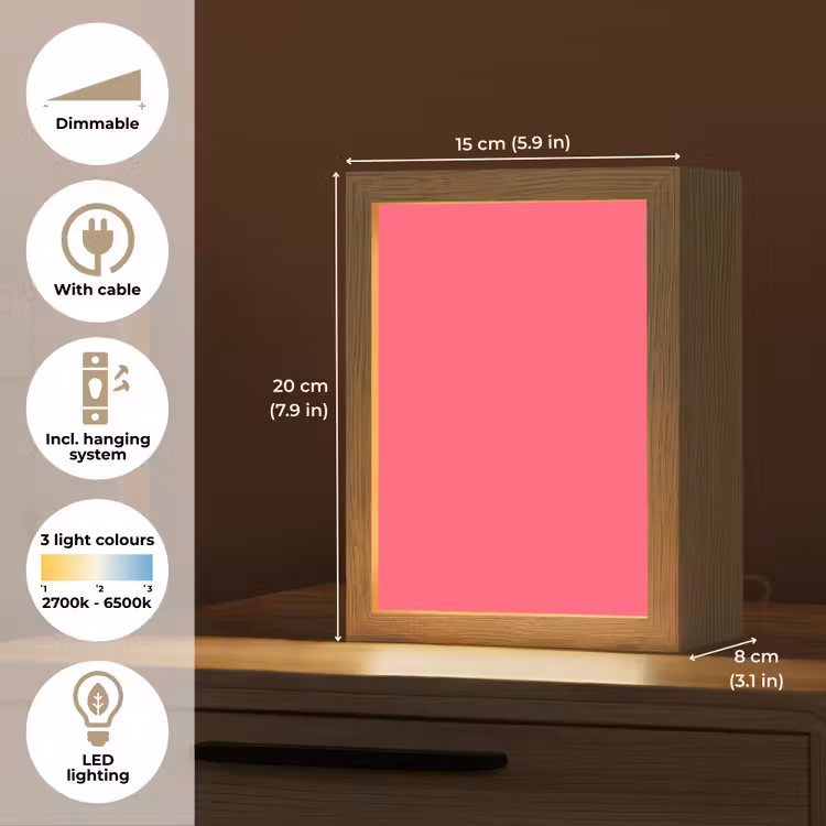 Neon - Flamingo - Roze Light Box met kabel (Tafellamp) klein 925 -USP_EN