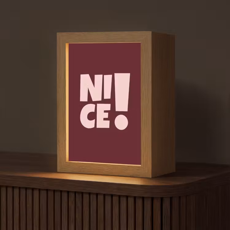 Nice - Uitroepteken - Rood Light Box met kabel (Tafellamp) klein -z3d_website