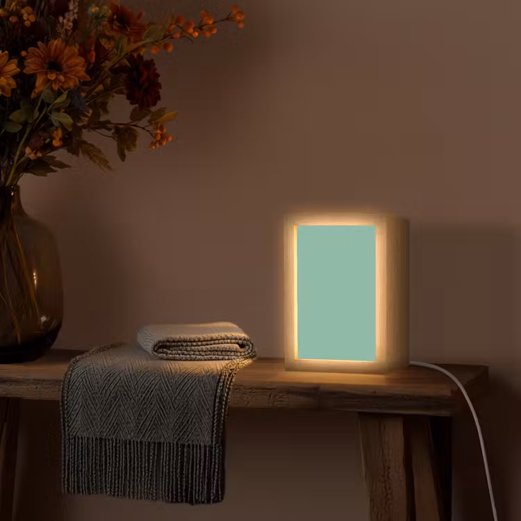 Ocean - Jade - Groen Light Box met kabel (Tafellamp) klein 925 -sfeer4