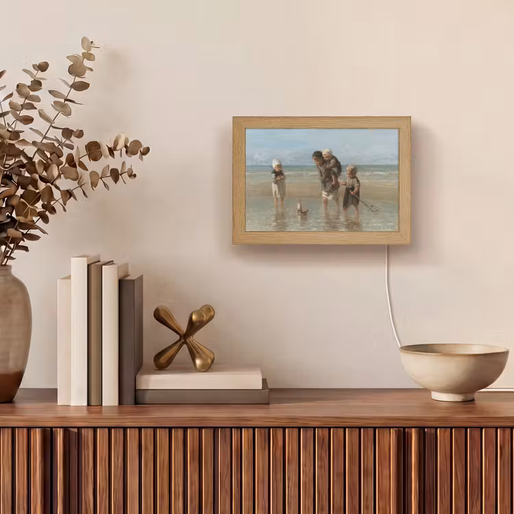 Oude meesters - Kunst - Kinderen der zee - Jozef Israëls Light Box met kabel (Tafellamp) klein -sfeer2