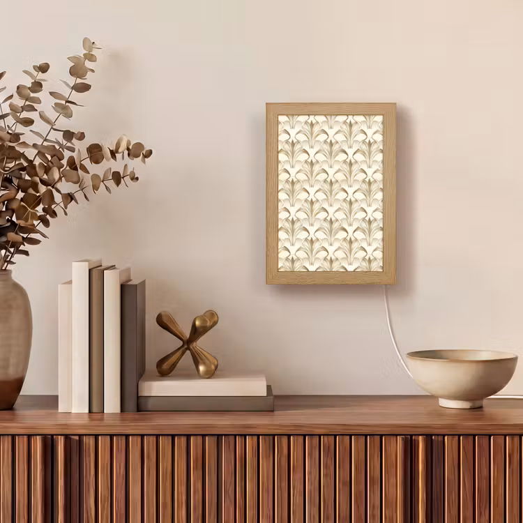 Ornament - Barok - Goud Light Box met kabel (Tafellamp) klein 925 -sfeer2