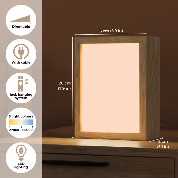 Pale - Peach - Nude Light Box met kabel (Tafellamp) klein 925 -USP_EN