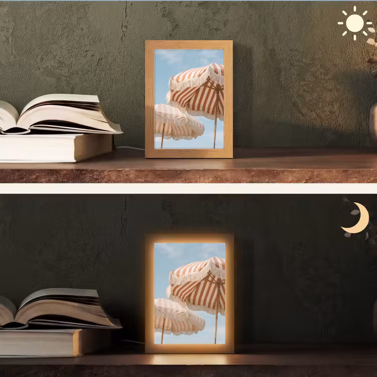 Parasol - Lucht - Rood Light Box met kabel (Tafellamp) klein -sfeer3