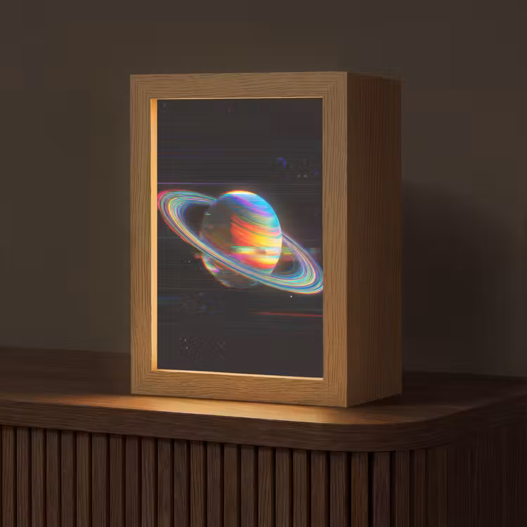 Planeet - Cirkel - Kleurrijk Light Box met kabel (Tafellamp) klein -z3d_website