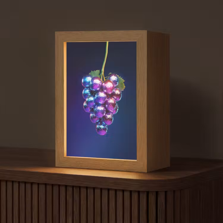 Paars - Disco - Feest - Druif Light Box met kabel (Tafellamp) klein -z3d_website
