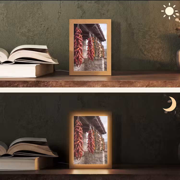 Table Lamp - Red Peppers - Food - Rode pepers - Eten Light Box met kabel (Tafellamp) klein