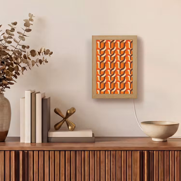 Retro - Modern - Kleurrijk Light Box met kabel (Tafellamp) klein 925 -sfeer2
