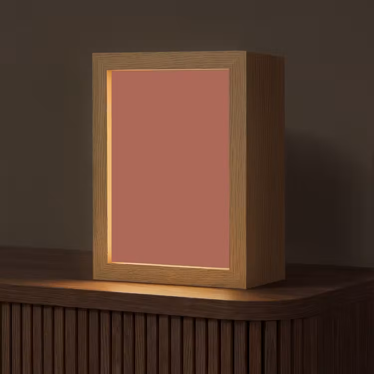 Rustic - Terracotta - Oranje Light Box met kabel (Tafellamp) klein 925 -z3d_website