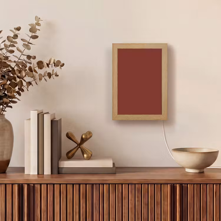 Rustic - Terracotta - Rood Light Box met kabel (Tafellamp) klein 925 -sfeer2
