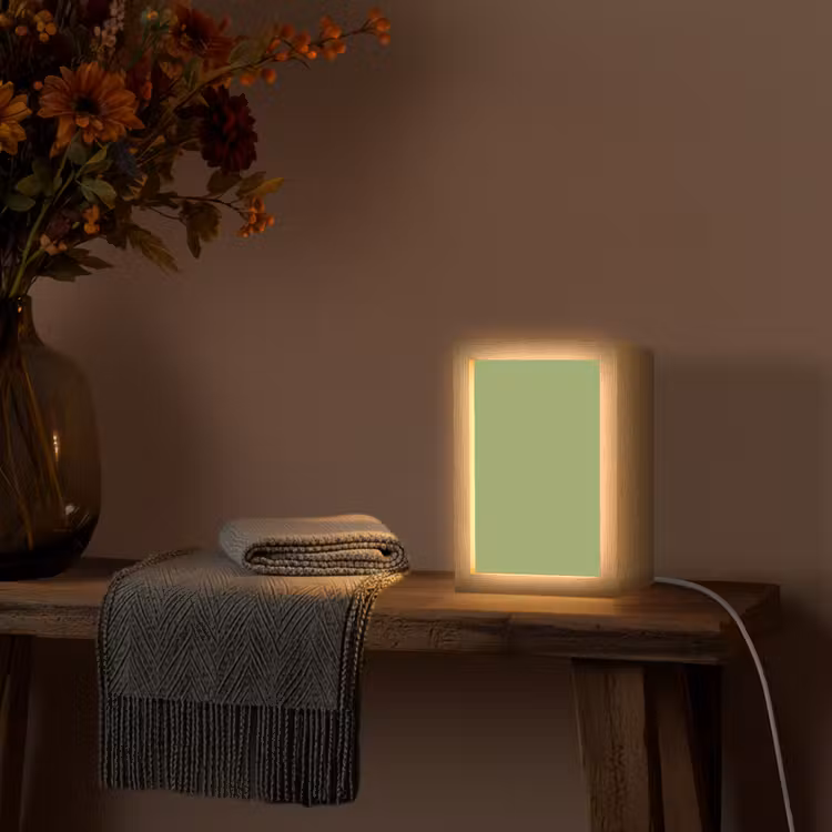 Sage - Green - Groen Light Box met kabel (Tafellamp) klein 925 -sfeer4