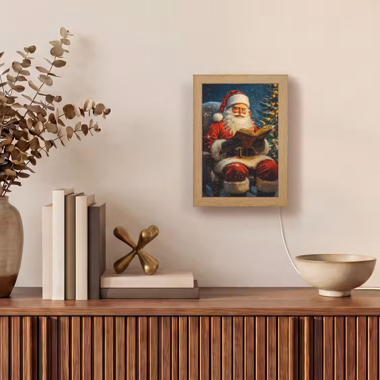 Kerstman - Kerst - Winter - Kerstboom Light Box met kabel (Tafellamp) klein -sfeer2
