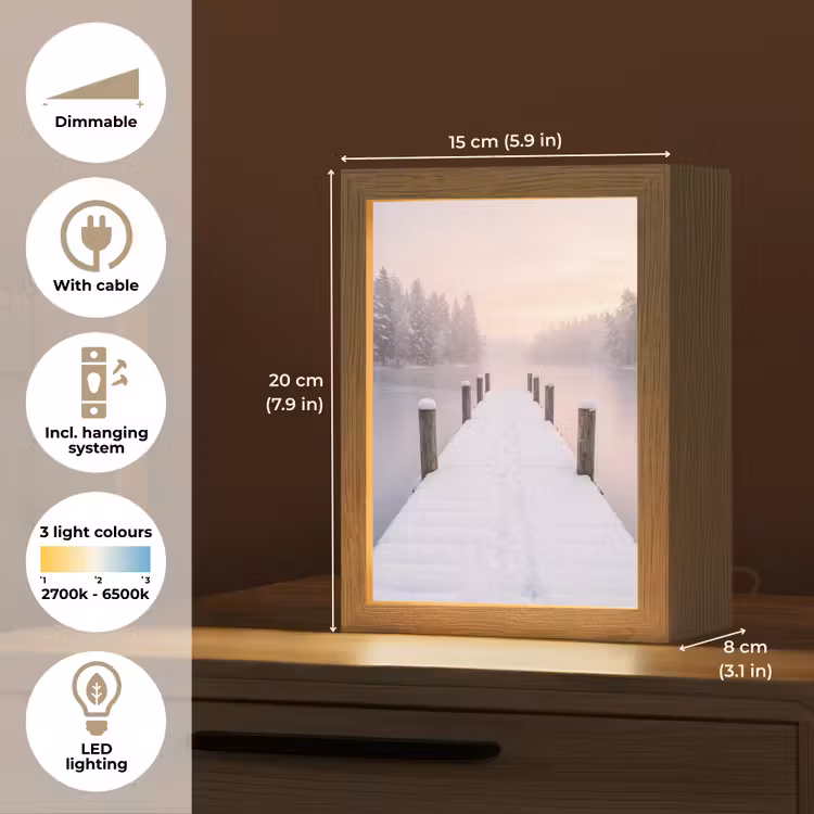 Steiger - Meer - Mist - Winter - Serene Light Box met kabel (Tafellamp) klein -USP_EN