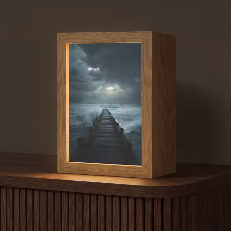 Steiger - Storm - Golven Light Box met kabel (Tafellamp) klein -z3d_website