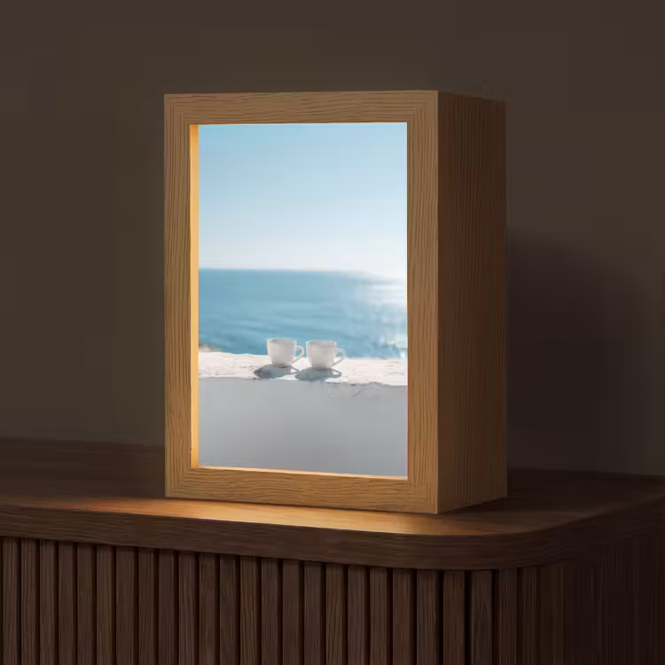 Zee - Koffiekopjes - Zomers Light Box met kabel (Tafellamp) klein -z3d_website