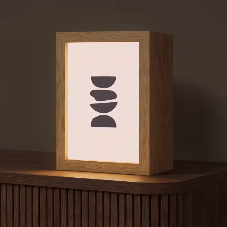 Table Lamp - Shapes - Abstract - Modern - Vormen - Abstract - Modern Light Box met kabel (Tafellamp) klein