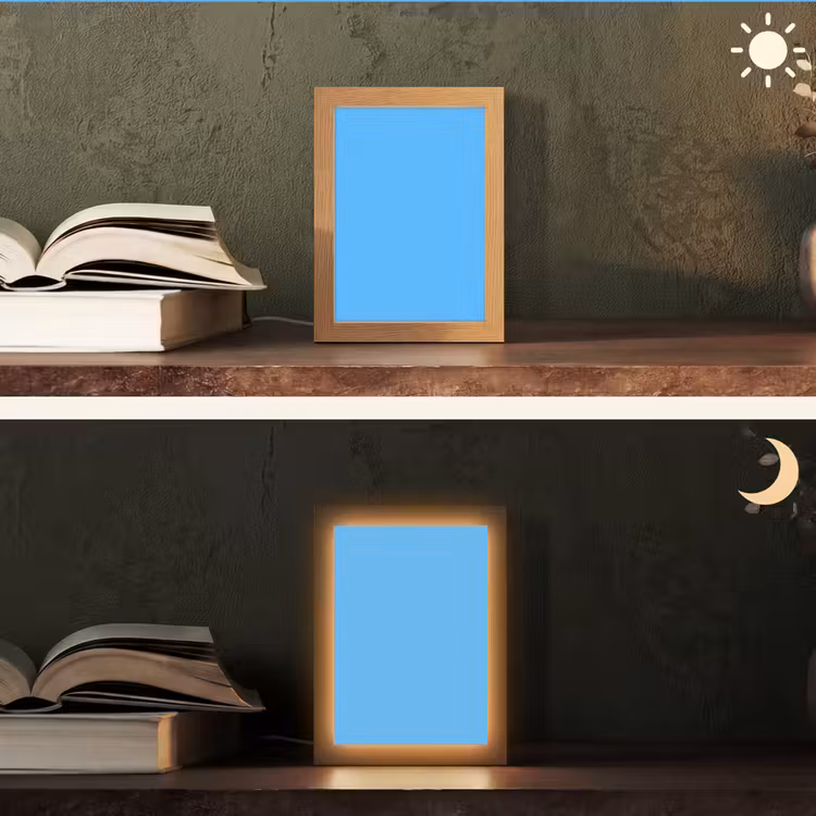 Sky - Blue - Blauw Light Box met kabel (Tafellamp) klein 925 -sfeer3