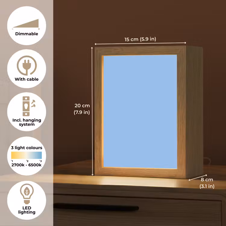 Sky - Glow - Blauw Light Box met kabel (Tafellamp) klein 925 -USP_EN