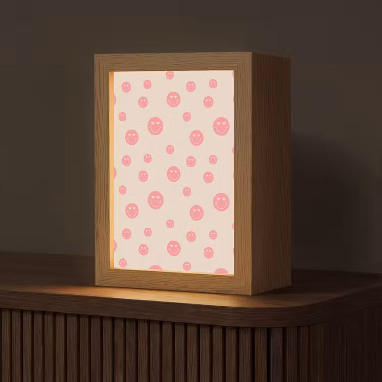Smiley - Hart - Ogen - Patroon Light Box met kabel (Tafellamp) klein 925 -z3d_website