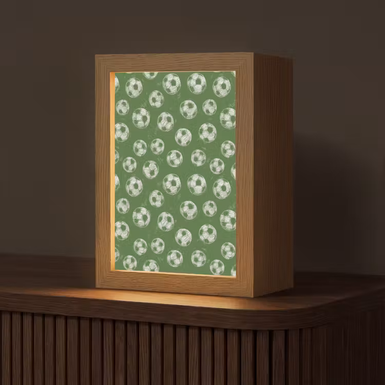 Voetbal - Sport - Groen Light Box met kabel (Tafellamp) klein 925 -z3d_website
